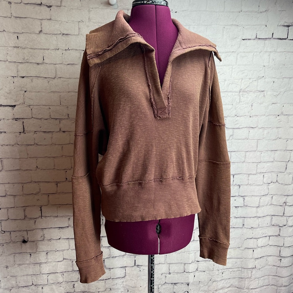 Free People we the free size small mulberry not so ordinary sweater sweatshirt